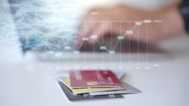 Business Concept idea with businessman writing research about financial money credit.